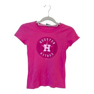 Kids Pink Houston Astros Tee YXS